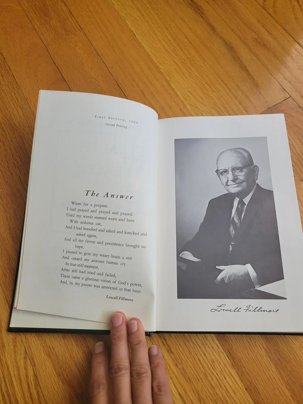 THE PRAYER WAY TO HEALTH, WEALTH, AND HAPPINESS by Lowell Fillmore- 1964